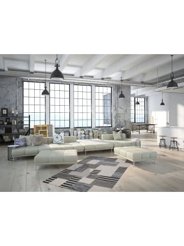 Kayoom Wohnzimmer Teppich – Patchwork Teppich Liana 212 160 x 230 cm in natur - rechteckig