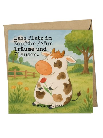 Mr. & Mrs. Panda Doppelkarte Kuh Design mit Spruch in Weiß