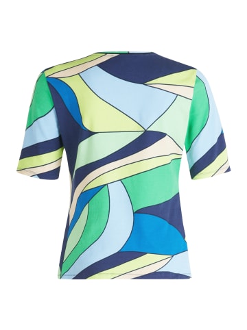 Betty Barclay Basic Shirt mit Rippenstruktur in Blau/Grün