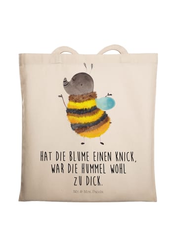 Mr. & Mrs. Panda Tragetasche Hummel flauschig mit Spruch in Creme