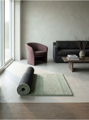 KADIMA DESIGN Läufer Uni rutschhemmend pflegeleicht Wohnzimmer Schlafzimmer Flur in Grün