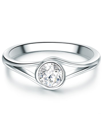 Trilani Ring aus Sterling Silber mit Zirkonia in silber