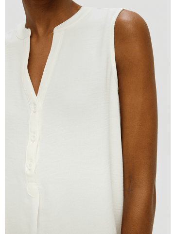 QS Bluse ärmellos in Creme