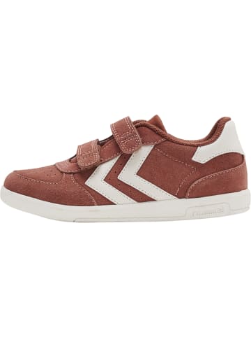 Hummel Klettverschluss Sneaker Victory Suede Kinder in COPPER BROWN