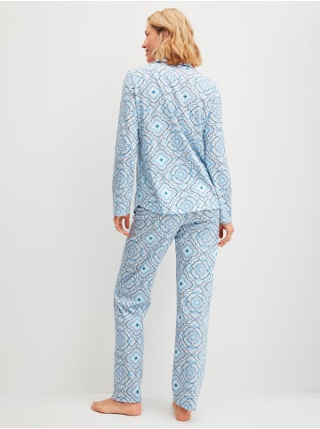 Calida Pyjama in riviera blue