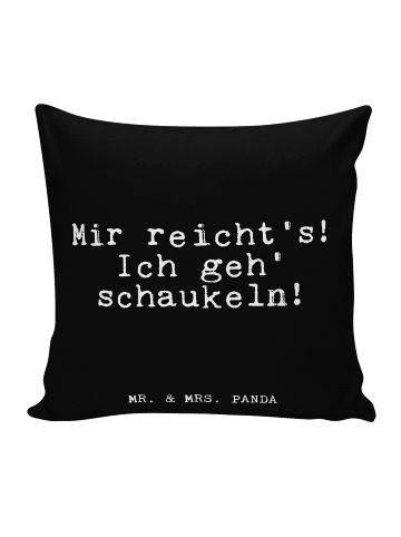 Mr. & Mrs. Panda 40x40 Kissen Mir reicht's! Ich geh'... mit Spruch in Schwarz