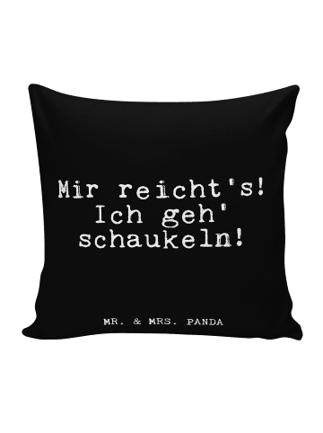 Mr. & Mrs. Panda Deko Kissen Mir reicht's! Ich geh'... mit Spruch in Schwarz