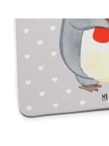 Mr. & Mrs. Panda Souvenir Pinguin Pommes ohne Spruch in Grau Pastell