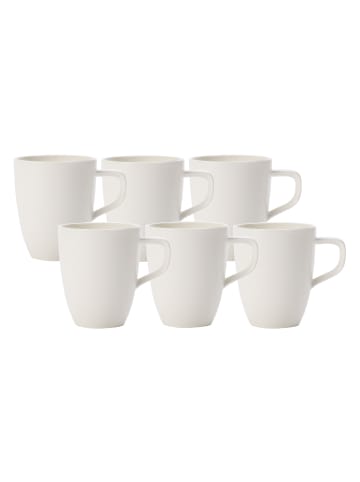 Villeroy & Boch 6er Set Kaffeebecher Artesano Original 380 ml weiß in weiß