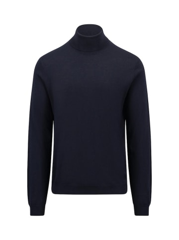 FYNCH-HATTON Rollneck, Merino, modern fit in Blau