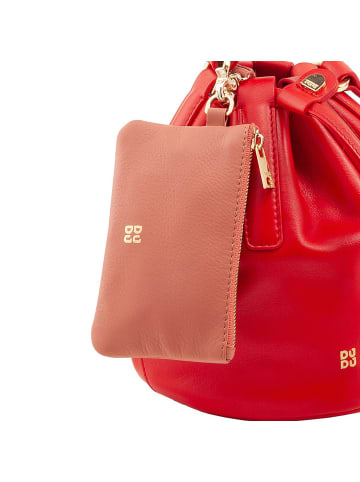 DuDu Filicudi Beuteltasche Leder 14 cm flame red
