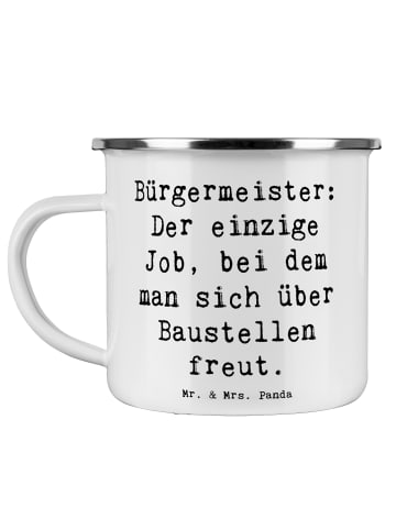 Mr. & Mrs. Panda Kaffeetasse Spruch Bürgermeister Freude mit Spruch in Weiß