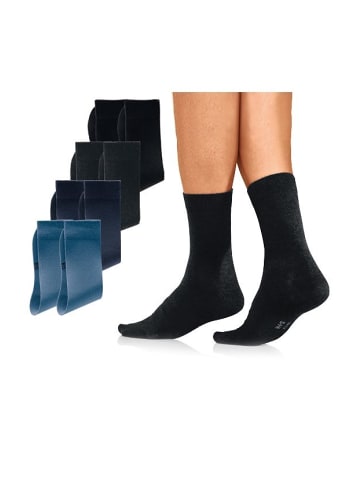 H.I.S Basicsocken in schwarz, anthrazit, blau