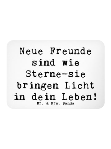 Mr. & Mrs. Panda Kühlschrankmagnet Spruch Neue Freunde finden mi... in Weiß