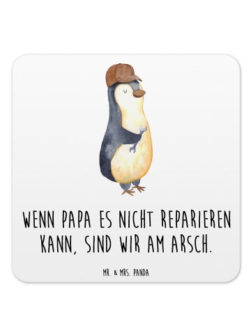 Mr. & Mrs. Panda Bierdeckel Wenn Papa es nicht reparieren kann, ... in Weiß