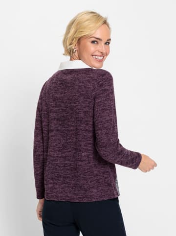 WITT WEIDEN 2-in-1-Shirt in aubergine-meliert