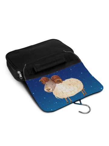 Mr. & Mrs. Panda Kosmetiktasche Sternzeichen Widder ohne Spruch in Sternenhimmel Blau