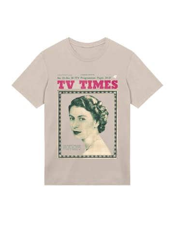 F4NT4STIC T-Shirt TV Times Queen Elizabeth II 1957 Cover in sand