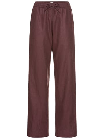 Camel Active Relaxed Fit Sommerhose aus einem Leinenmix in Rot