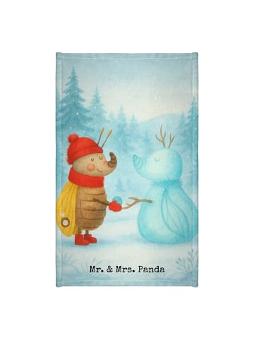 Mr. & Mrs. Panda Handtuch Nachtfalter Schneemann Design ohne Spruch in Weiß