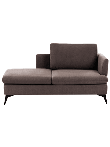 Beliani Chaiselongue SIEVOZ in Braun/Schwarz - (W) 155 x (H) 84 x (L) 85 cm