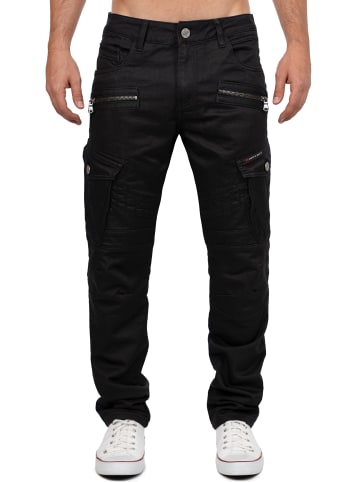 Cipo & Baxx Herren Straight Fit Jeans Mid Waist in Black