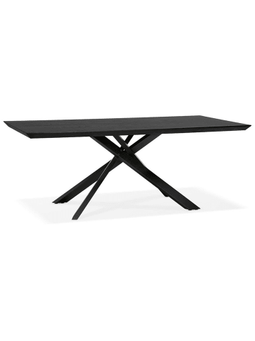 KADIMA DESIGN Designer-Esstisch mit X-förmigem Metallbein, 200x100 cm in Schwarz
