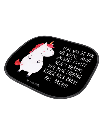 Mr. & Mrs. Panda Sonnenschutz Auto Einhorn Wut mit Spruch in Schwarz