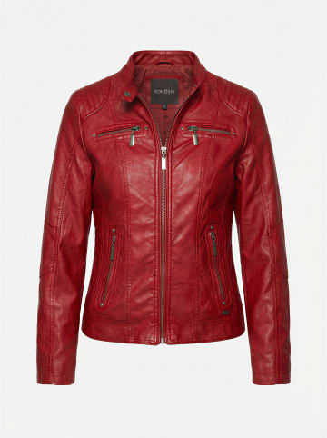 KOROSHI Damen-bikerjacke aus kunstleder in rot