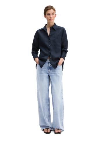Marc O'Polo Leinen-Bluse regular in Deep Night Blue