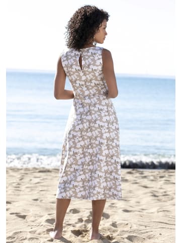 Beach Time Sommerkleid in beige-creme bedruckt