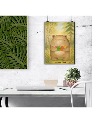 Mr. & Mrs. Panda Poster Bär Gefühl Design ohne Spruch in Weiß