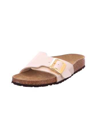 Birkenstock Pantoletten Catalina Cushion Buckle in Graceful Pearl White