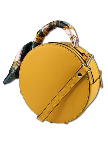 Toscanto Leder Schultertasche Toscanto Tasche gelb ca. 18cm