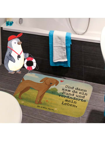 Mr. & Mrs. Panda Duschmatte Hund Dogge Design mit Spruch in Weiß