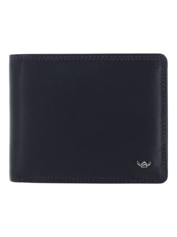 Golden Head Polo Geldbörse RFID Schutz Leder 12 cm marineblau