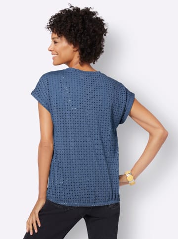 WITT WEIDEN Kurzarmshirt in jeansblau