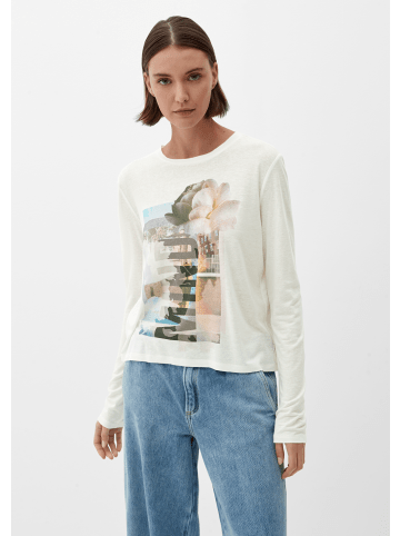 Q/S designed by s.Oliver T-Shirt langarm in Creme