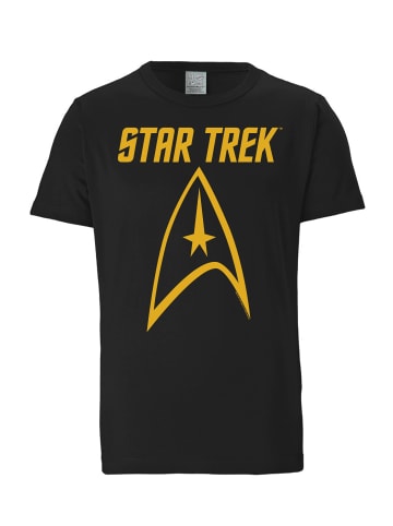 Logoshirt T-Shirt Star Trek Logo in schwarz