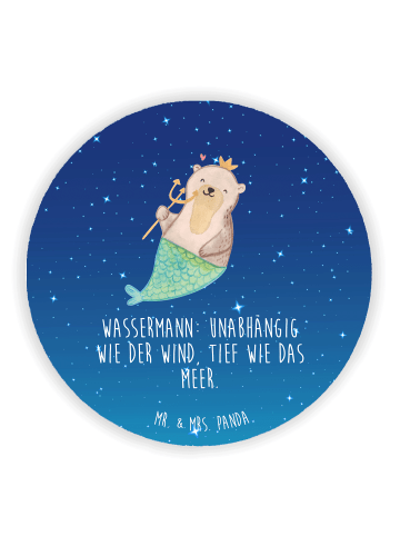 Mr. & Mrs. Panda magnet Wassermann Astrologie mit Spruch in Sternenhimmel Blau