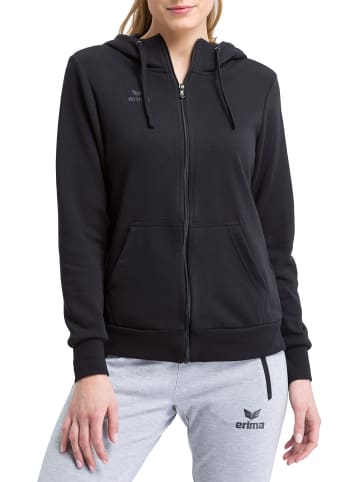 erima Kapuzensweatjacke in schwarz