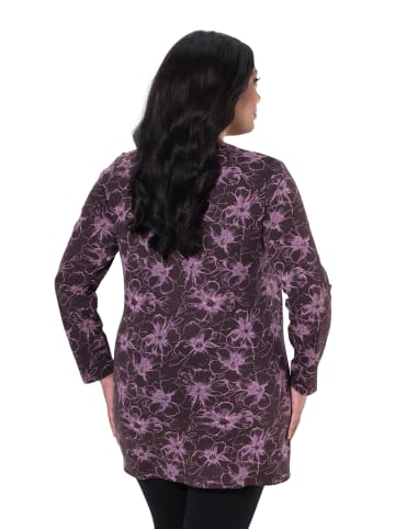 Ulla Popken Longshirt in mahagoni