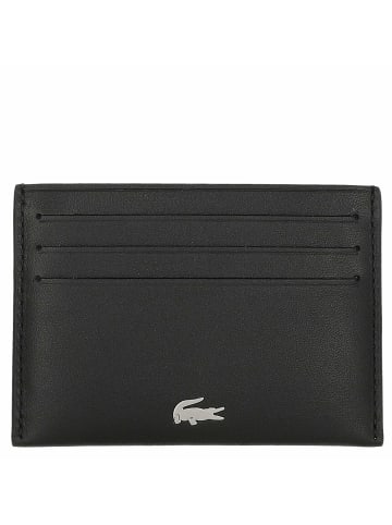 Lacoste FG - Kreditkartenetui mit Schüsselanhänger 6cc 10 cm RFID in black kr oseille