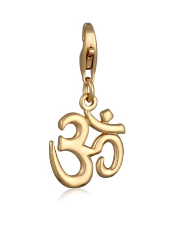 Nenalina Charm 925 Sterling Silber Om in Gold