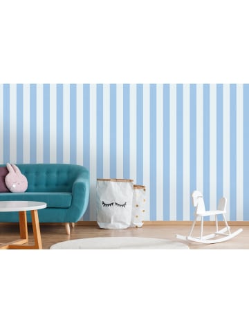 A.S. Création Tapete Lovely Stripes in Blau-Weiß