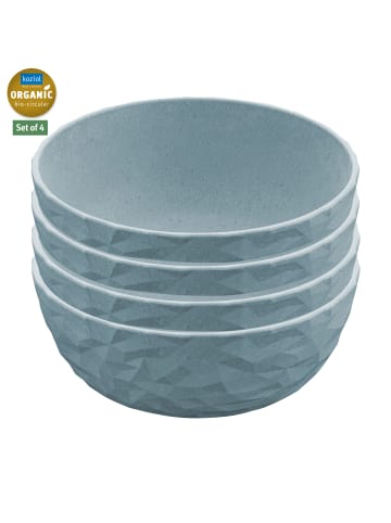 koziol CLUB BOWL - Schale 700ml in nature flower blue