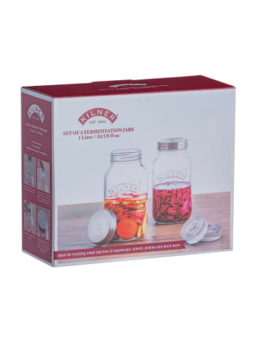 Kilner Fermentationsgläser 2 Gläser mit Ventildeckel - 2 x 1 Liter