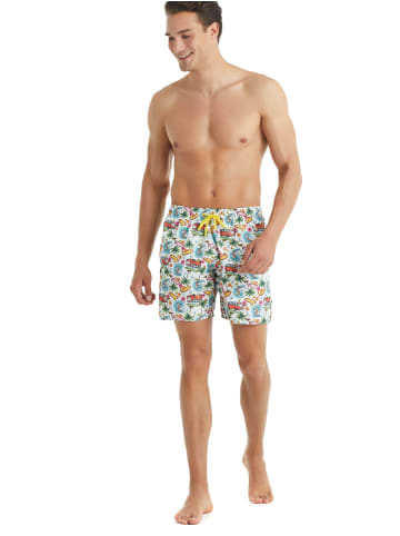 BLACKSPADE Fits perfect Badeshorts Surf mit kurzem Bein in Wave and Surf Print