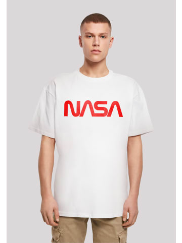F4NT4STIC Heavy Oversize T-Shirt NASA Modern Logo in weiß