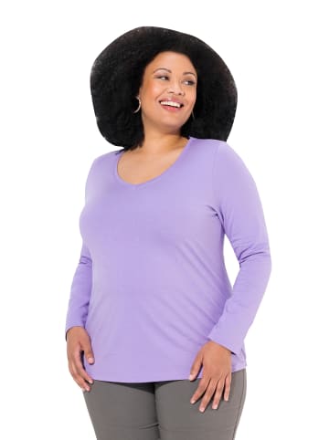 Ulla Popken Shirt in blauer flieder